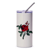 Red Rose Tumbler, Floral Tumbler, Flower Tumbler, Botanical Tumbler, Gift for Her, Valentine's Day Gift, Stylish Drinkware - Tawshia